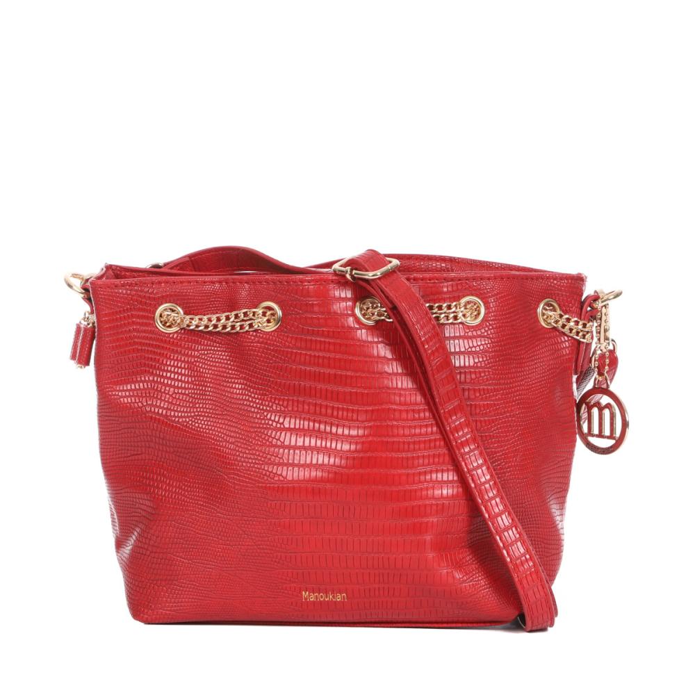 Sac Seau Rouge Femme Manoukian Milly pas cher