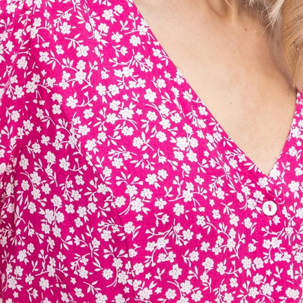 Robe Rose à fleurs Femme Only Nova vue 3