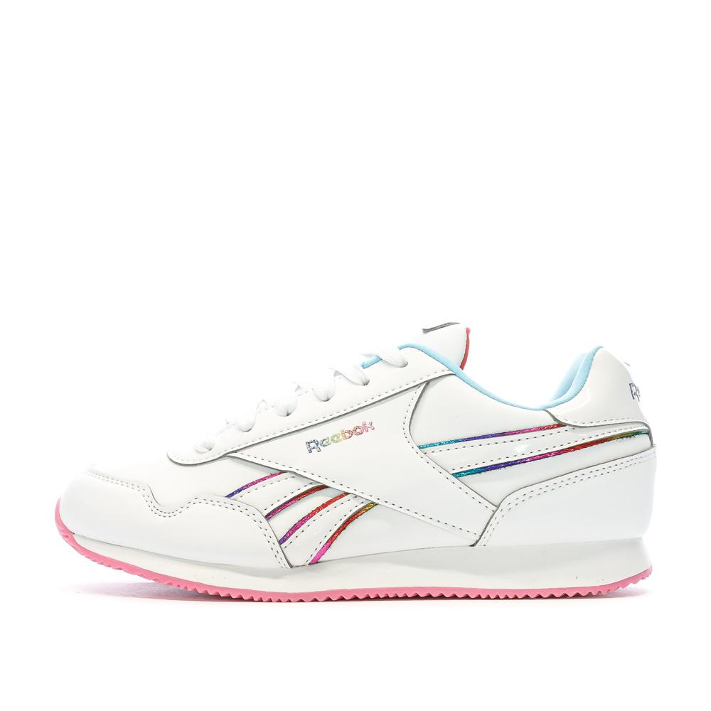 Baskets Blanc/Rose Fille Reebok Royal pas cher