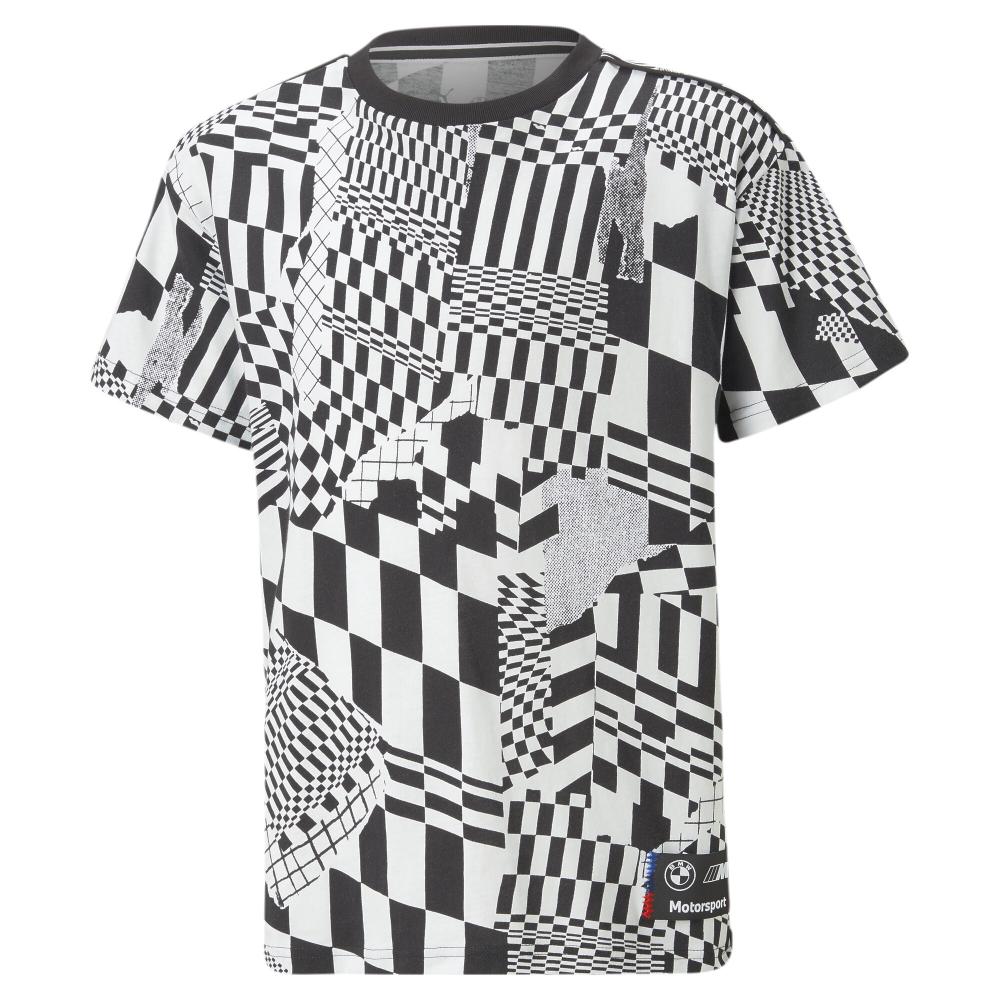 T-shirt Noir/Blanc Garçon Puma Bmw Mms Aop pas cher