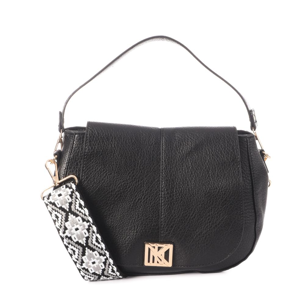 Sac à Bandoulière Noir Femme Manoukian Rita pas cher