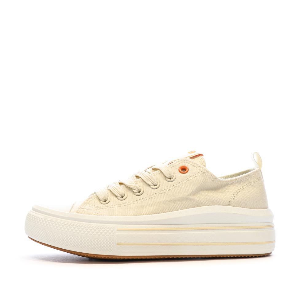 Baskets Basses Beige Femme Refresh Lona pas cher