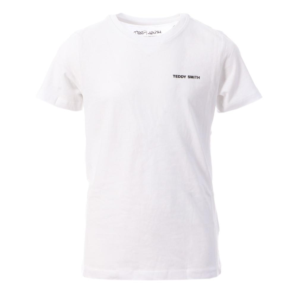 T-shirt Blanc Garçon Teddy Smith Tnark pas cher