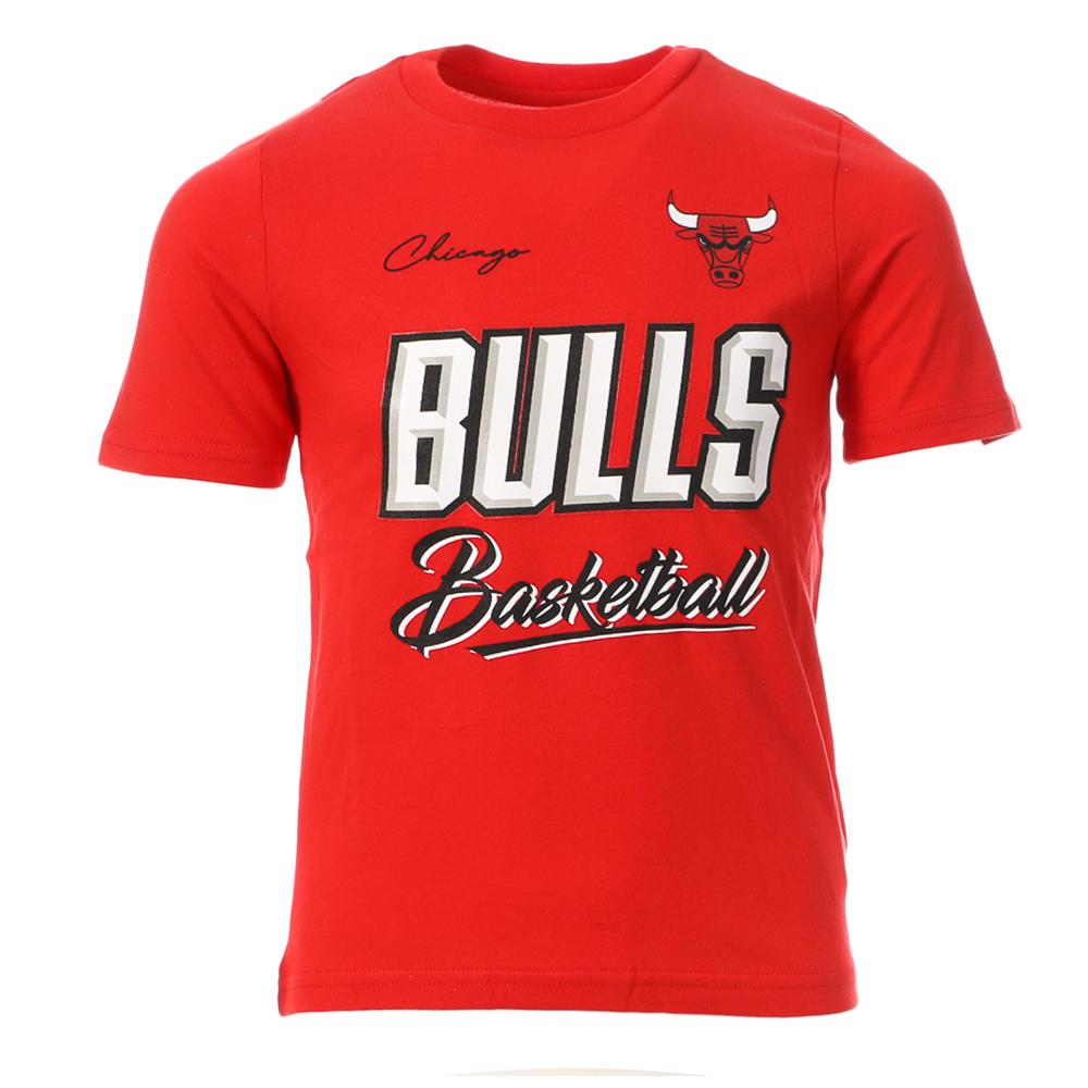 CHICAGO BULLS T-Shirt Rouge Garçon NBA Court Vs Track pas cher