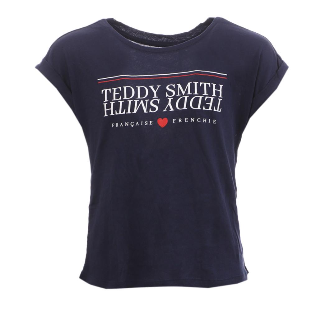 T-shirt Marine Fille Teddy Smith Trobali pas cher