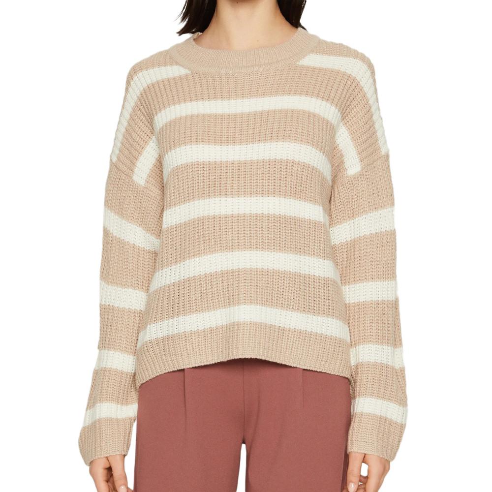 Pull à Rayures Beige Femme JDY Stripe pas cher