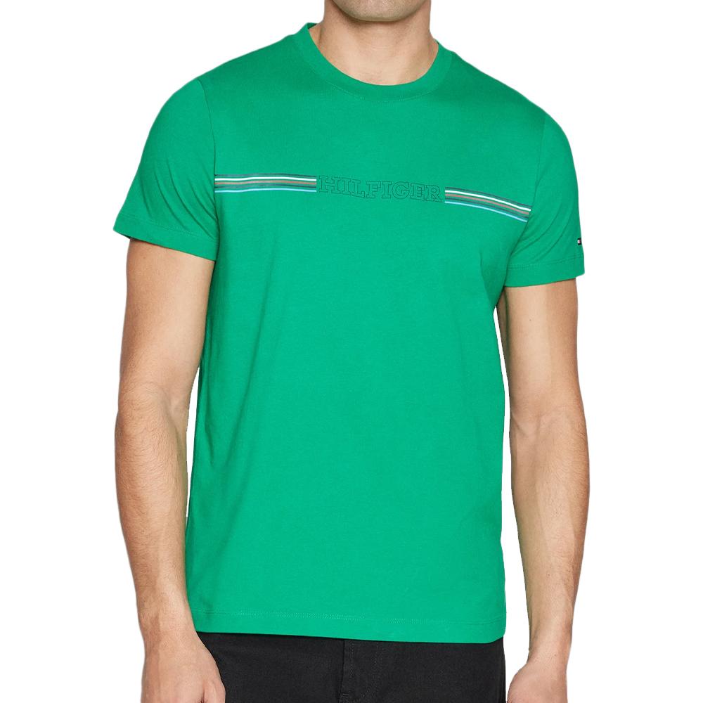 T-shirt Vert Homme Tommy Hilfiger MW0MW34428 pas cher