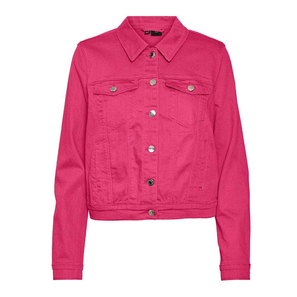 Veste en Jean Rose Fuchsia Femme VERO MODA Soya pas cher