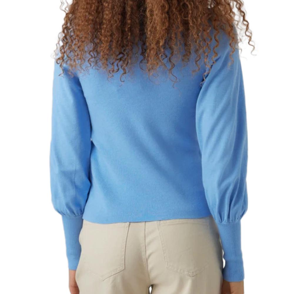 Pull Bleu Femme Vero Moda Hollykari vue 2