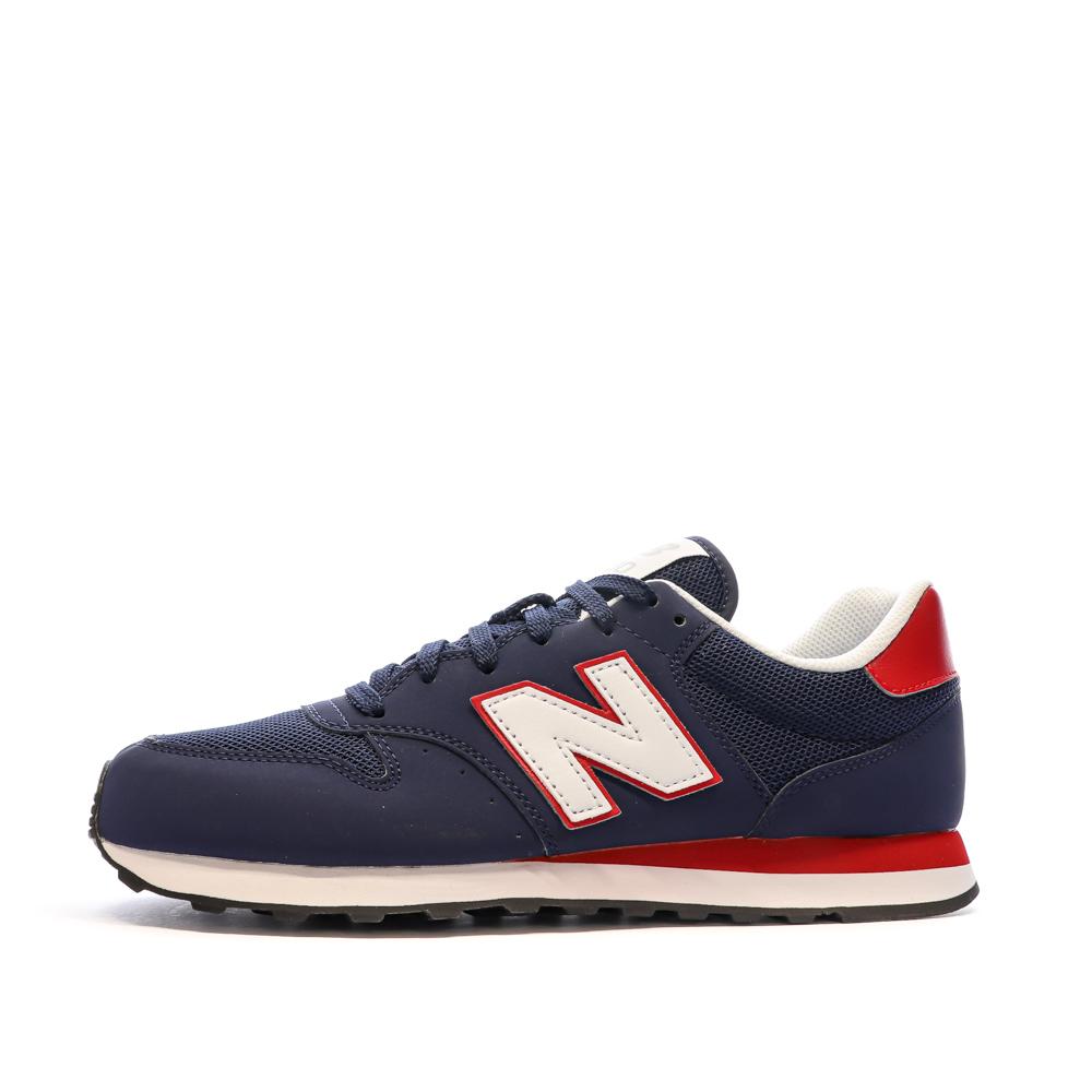 Baskets Marine/Rouge Homme New Balance 500 pas cher