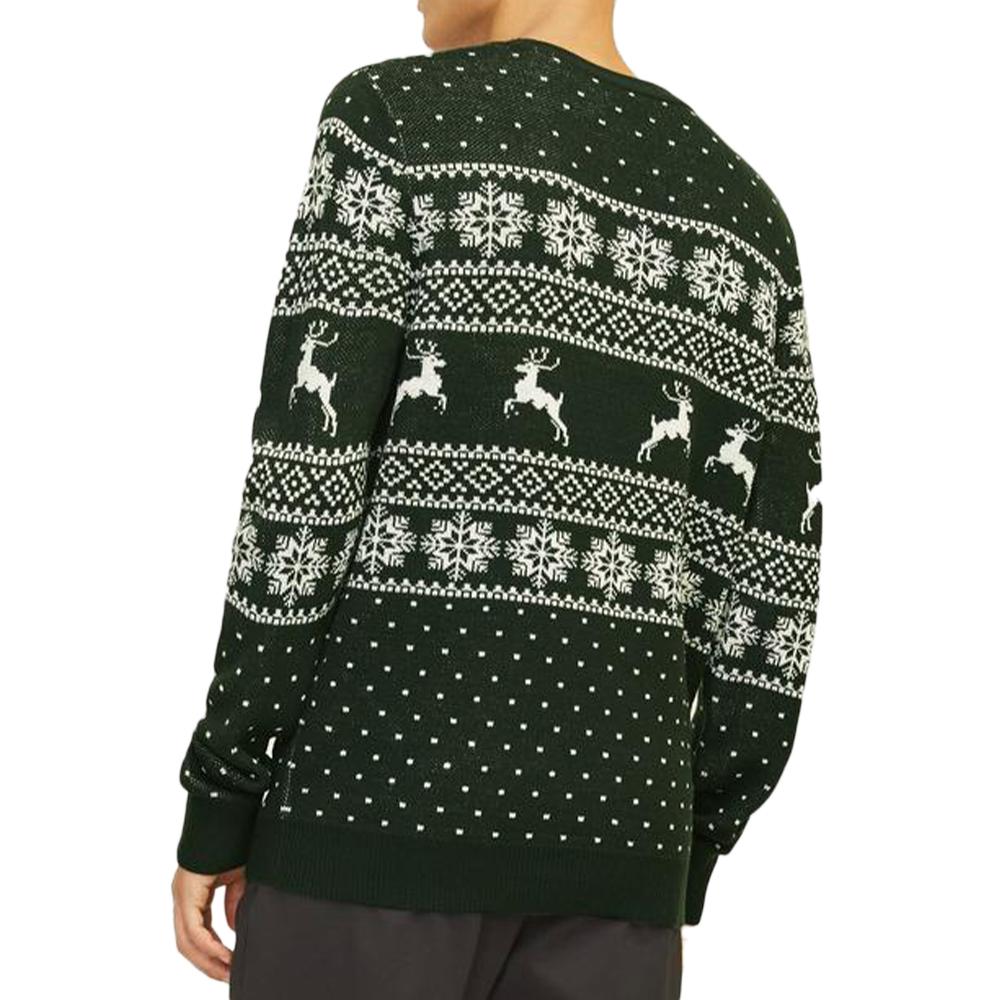 Pull de Noel Vert Homme Jack & Jones Xmas Gabriel vue 2