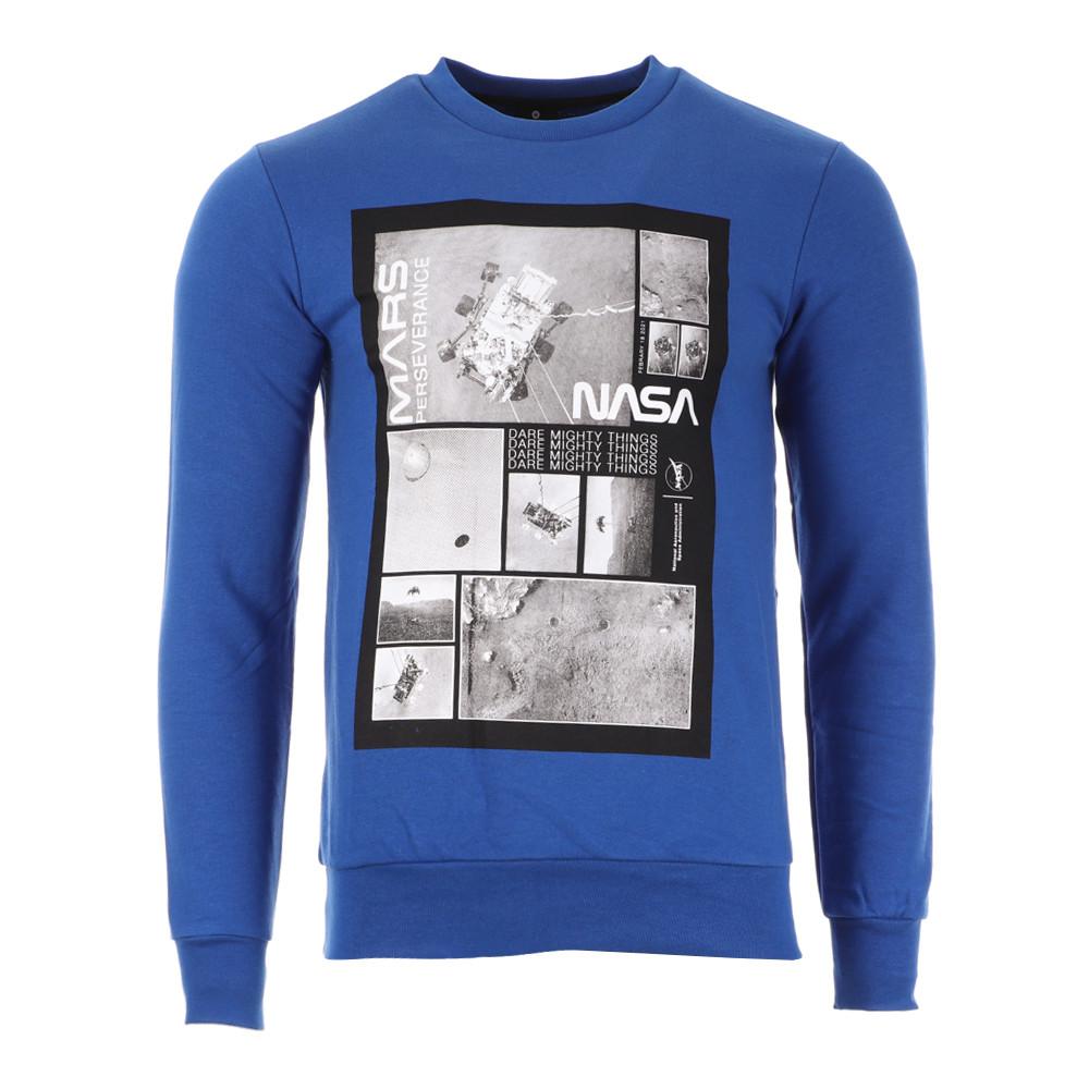 Sweat Bleu Homme Nasa MARS06S pas cher