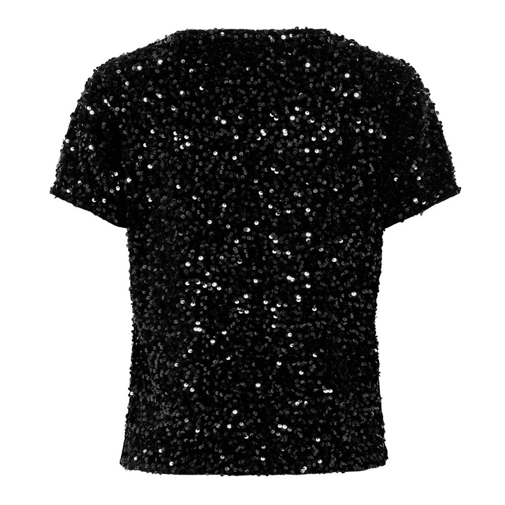 Top à Sequins Noir Femme JDY Glitter vue 2