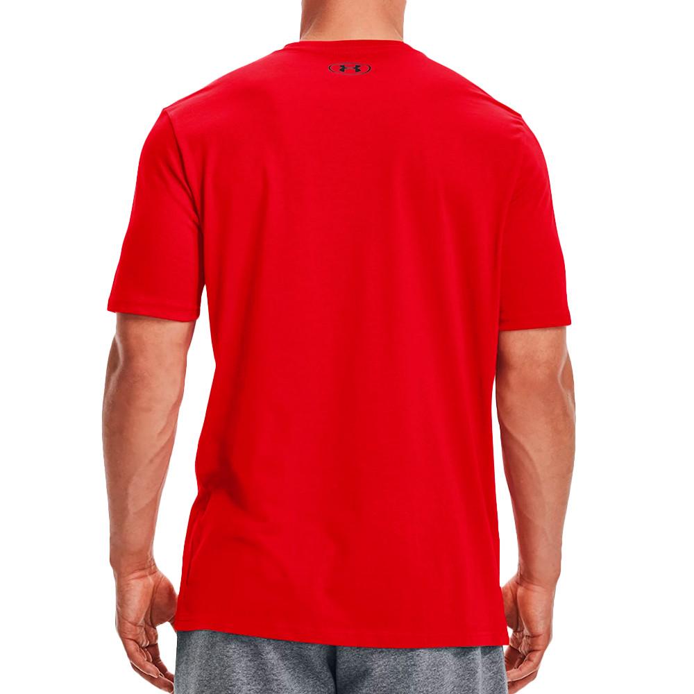 T-shirt Rouge Homme Under Armour Left Chest vue 2