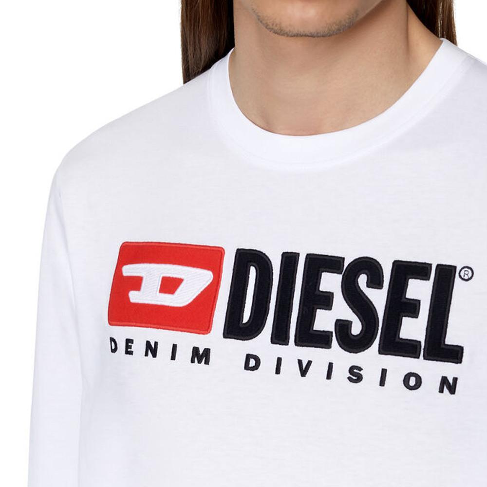 Sweat Blanc Homme Diesel division vue 3