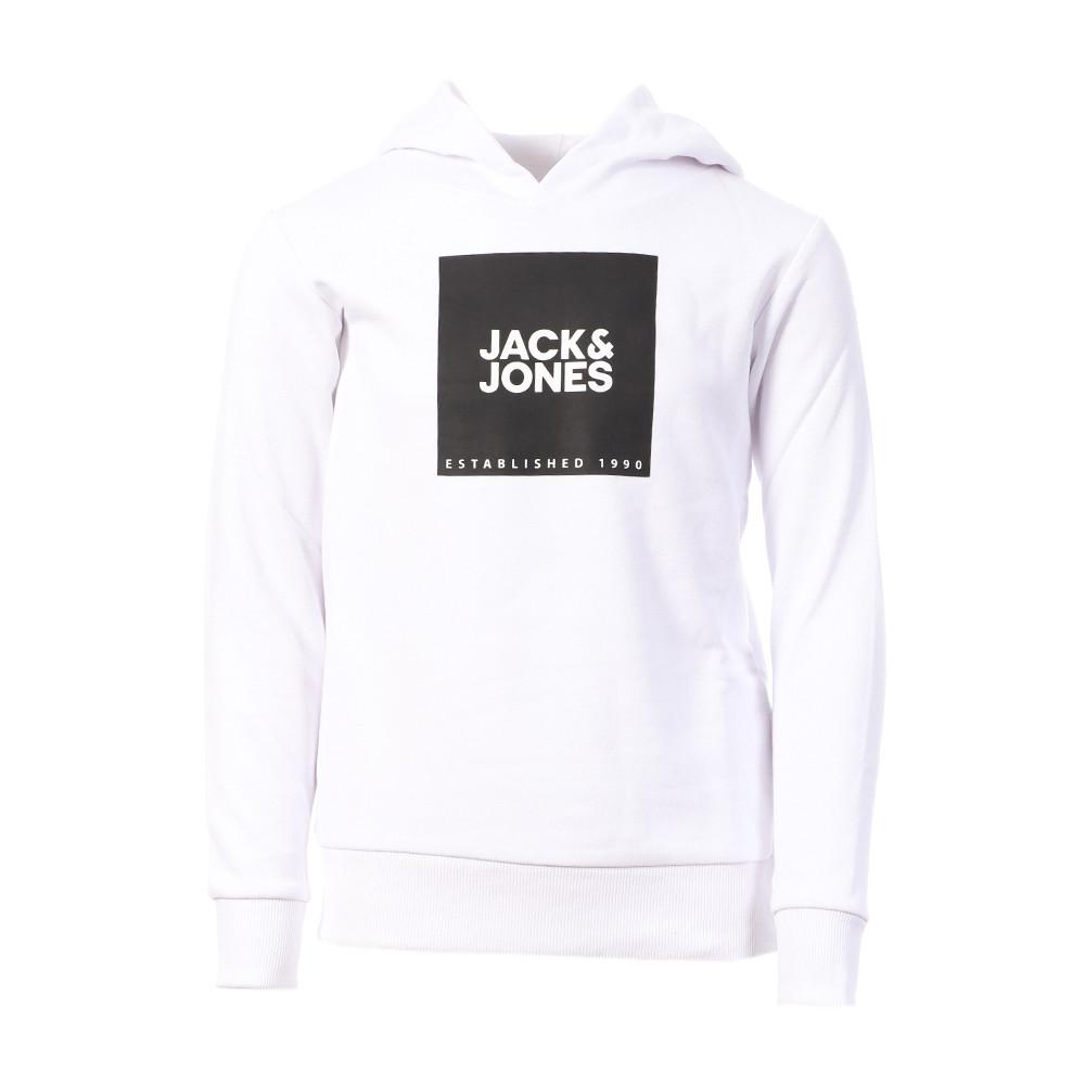 Sweat à Capuche Blanc Garçon Jack and Jones hlock pas cher