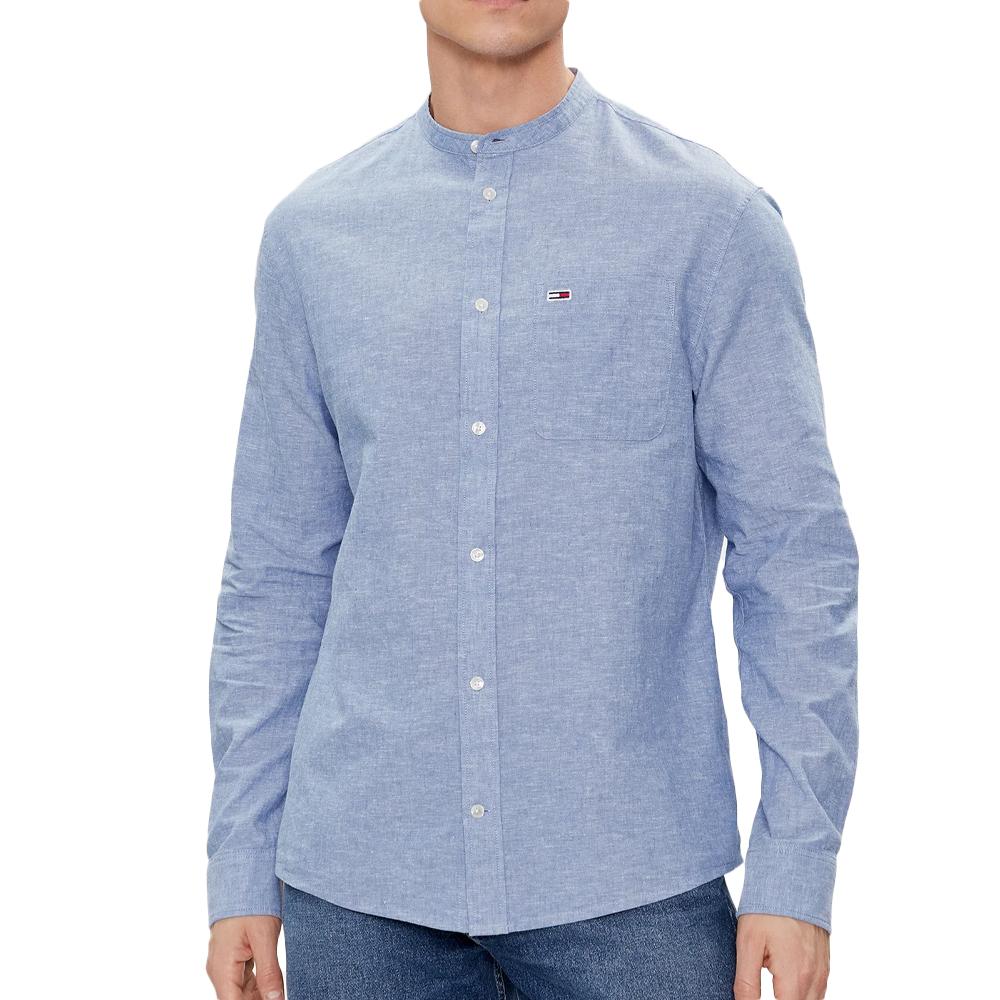 Chemise Bleu Homme Tommy Hilfiger Linen pas cher