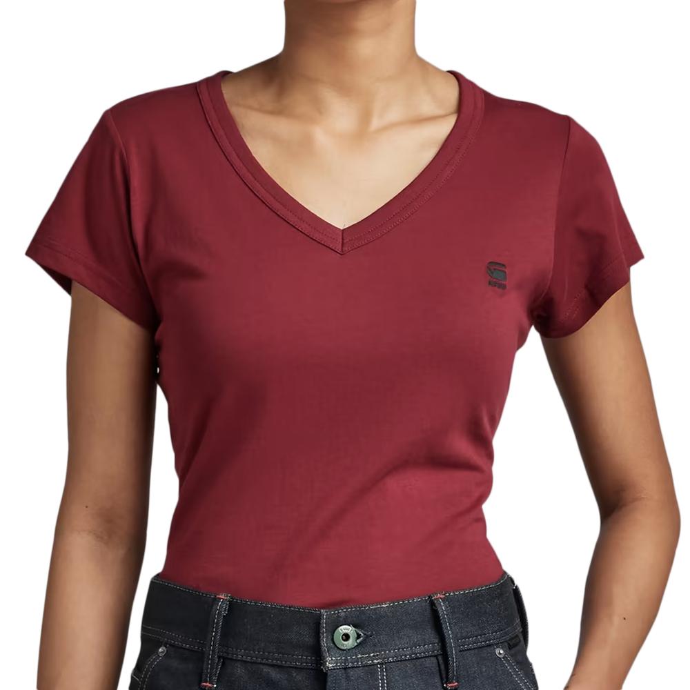 T shirt rouge bordeaux femme online