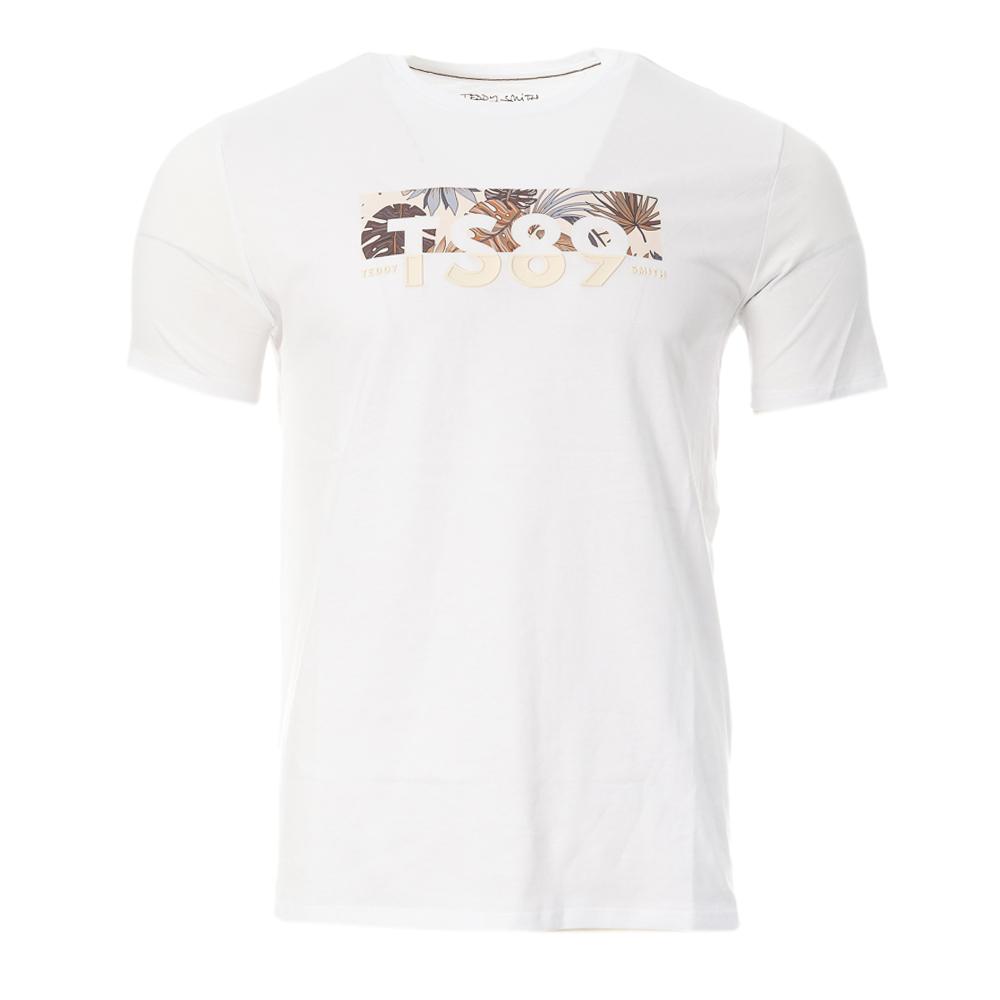 T-shirt Blanc Homme Teddy Smith Ezio 2 pas cher