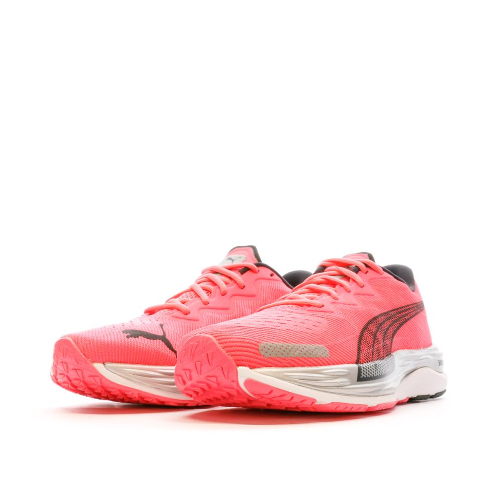 Chaussures de Running Rose Fluo Femme Puma Velocity Nitro 2 vue 6