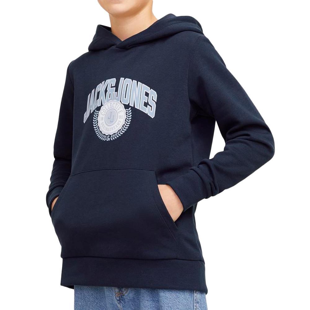 Sweat à Capuche Marine Garçon Jack & Jones Varsity Branding pas cher