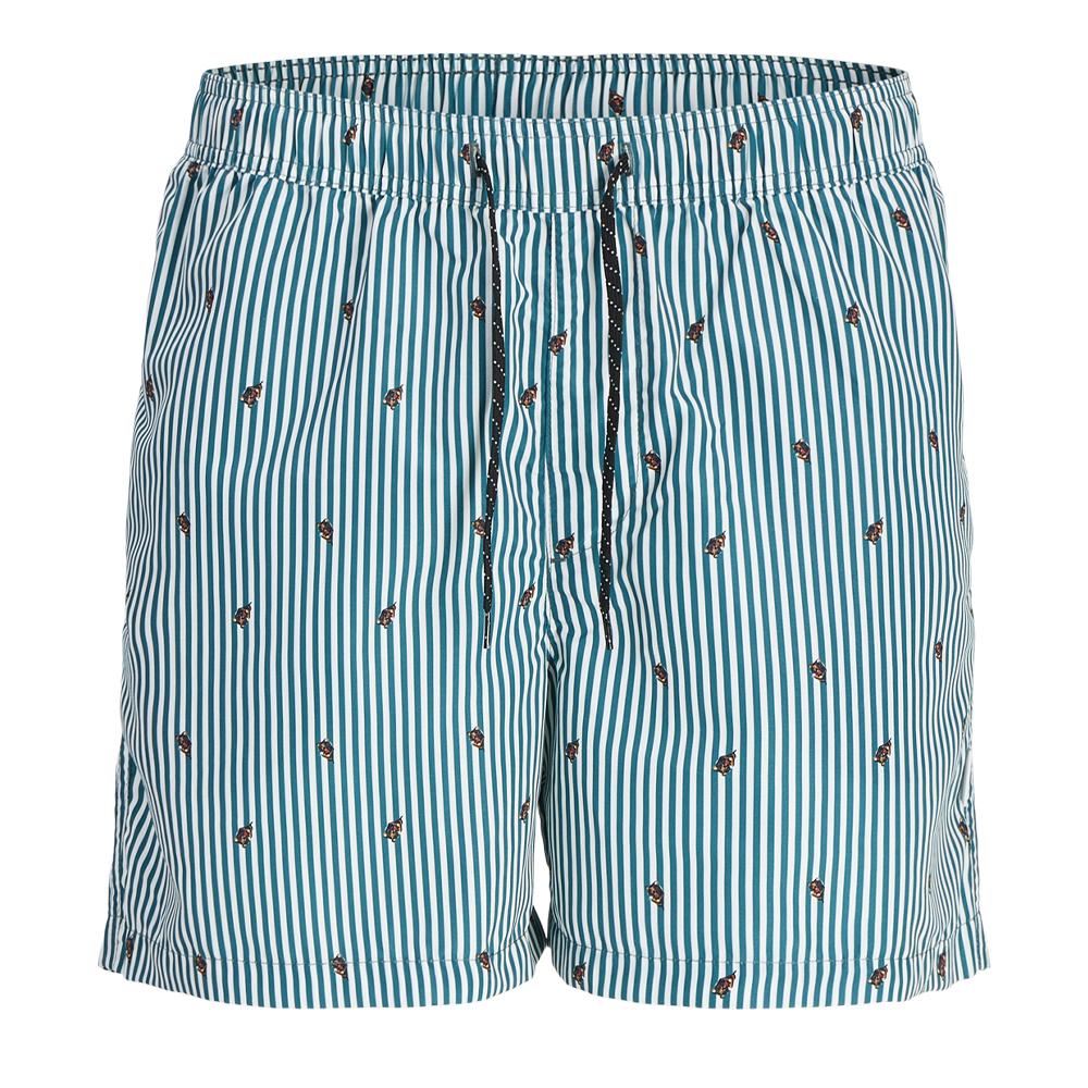 Short de bain Vert/Blanc Homme JACK & JONES Tigre pas cher