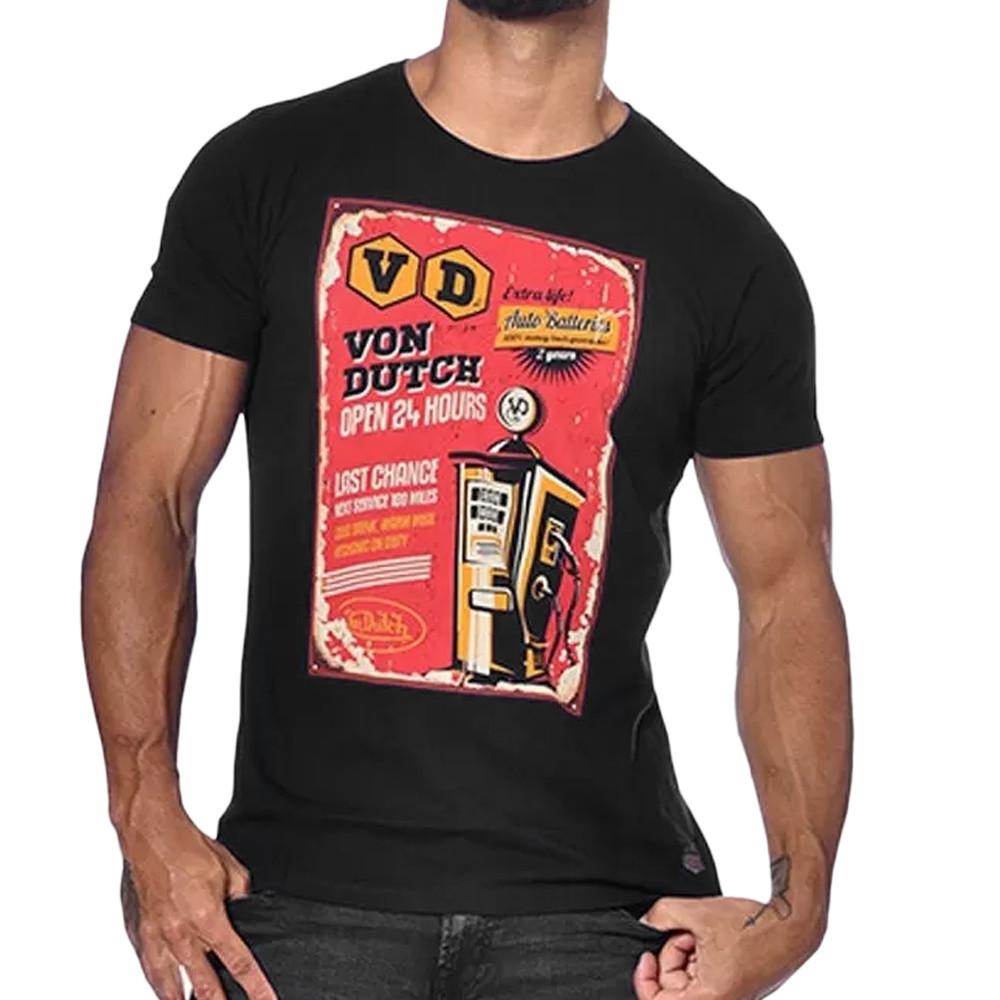 T-shirt Noir Homme Von Dutch STAT pas cher