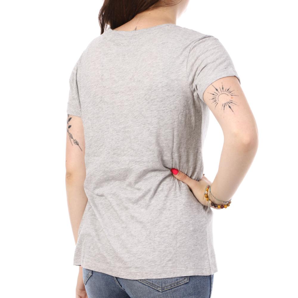 T-shirt Gris Femme Guess College vue 2