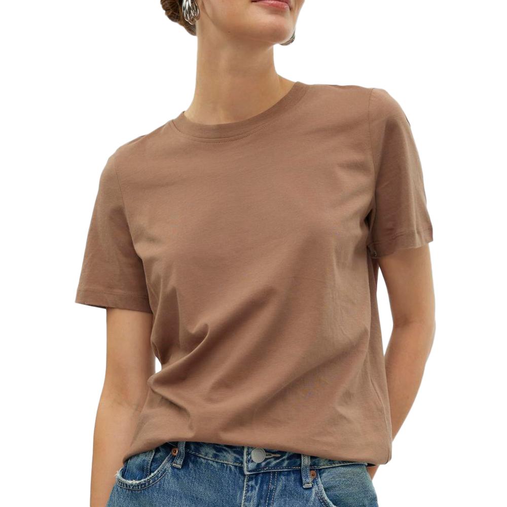 T-shirt Marron Femme Vero Moda Paulina pas cher