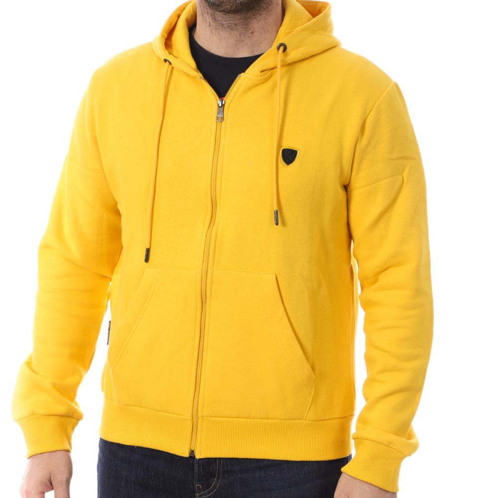 Sweat Zippée Jaune Homme Redskins Loyal pas cher