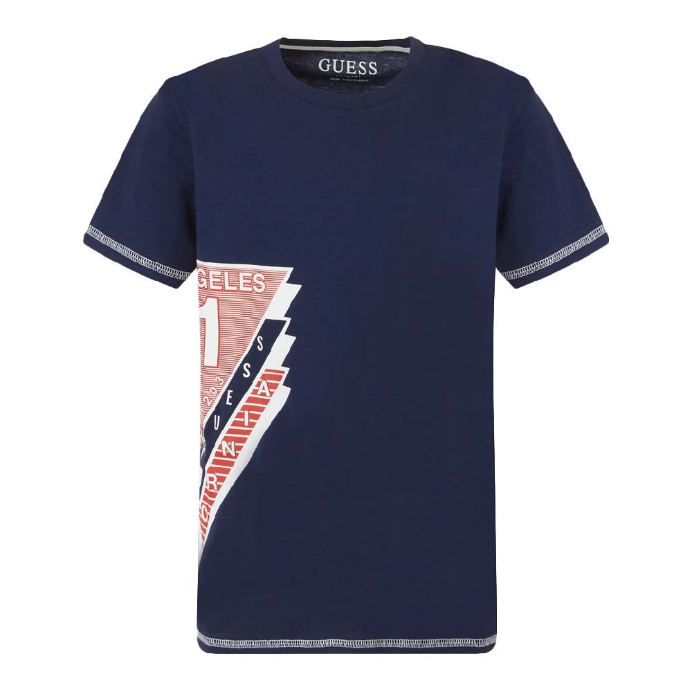 T-shirt Bleu Garçon Guess Los Angeles pas cher