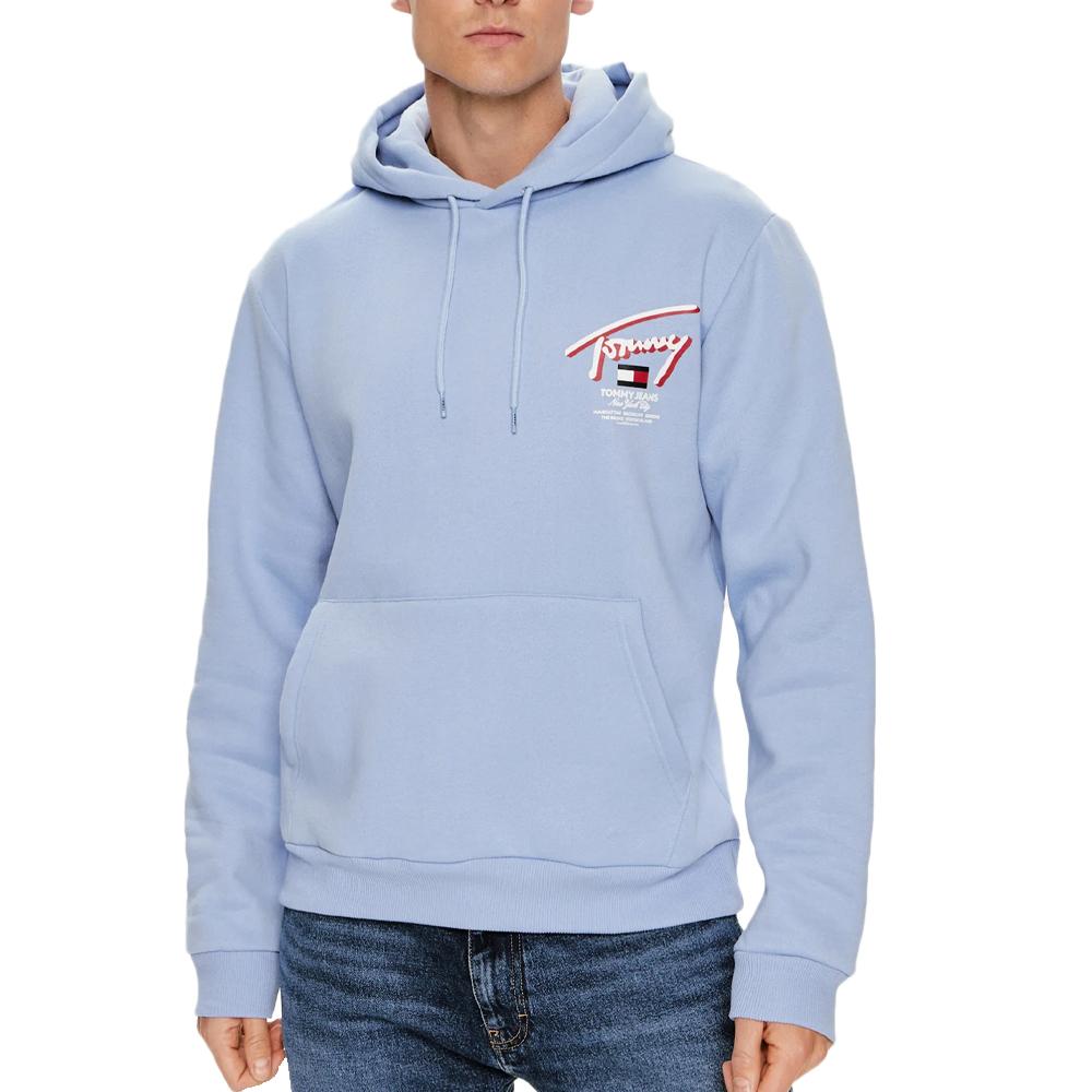 Sweat à Capuche Bleu Homme Tommy Hilfiger Reg Street pas cher