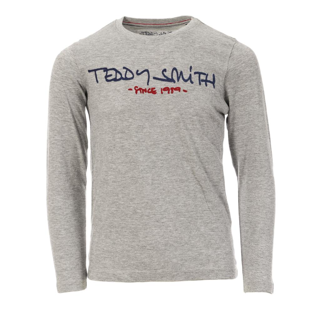 T-shirt Manches Longues Gris Garçon Teddy Smith Ticlass pas cher