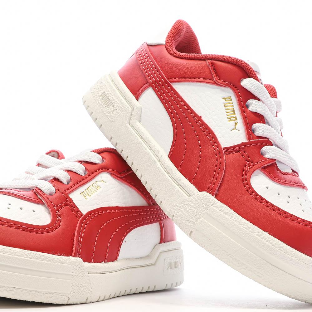 Baskets Blanches/Rouges Garçon Puma Pro Classic vue 7