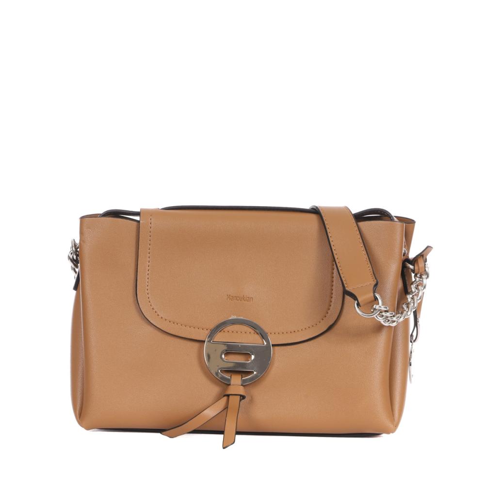 Sac bandoulière Camel Femme Manoukian Gisèle pas cher