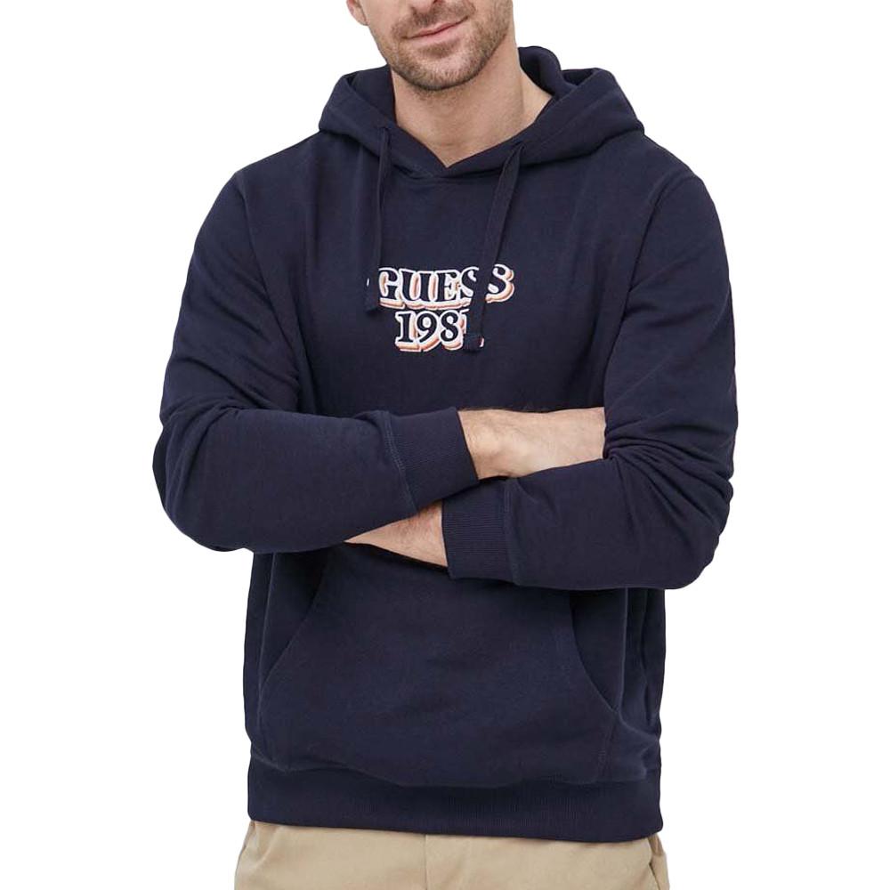 Sweat à Capuche Marine Homme Guess Embro pas cher