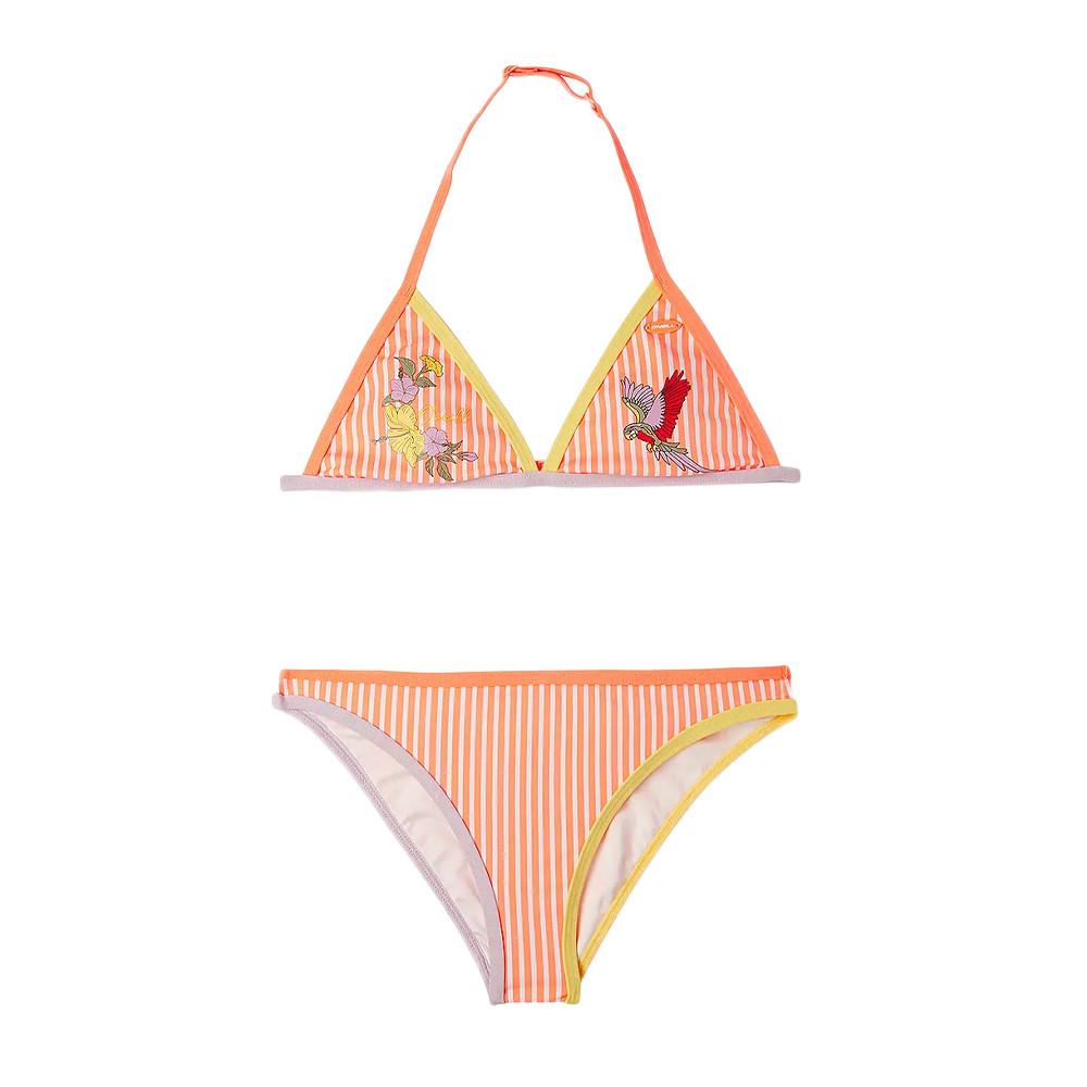 Maillot de bain 2 pièces Orange Fille O'Neill Malibu Beach Party pas cher