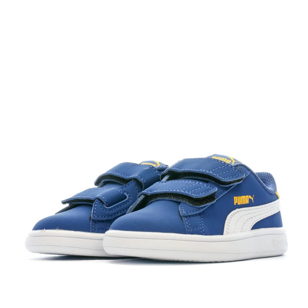 Baskets Bleu Bébé Garçon Puma Smash v2 Buck V Inf vue 6