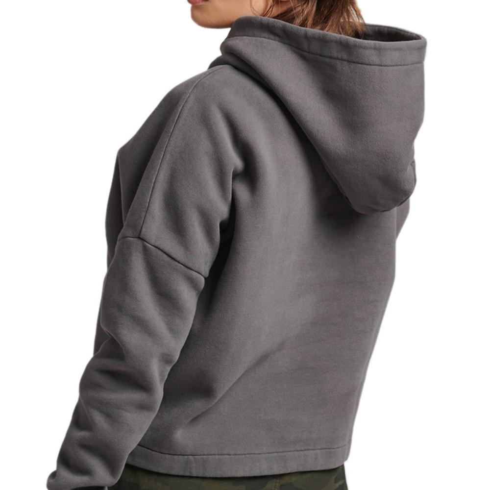 Sweat Gris Femme Superdry Hood vue 2