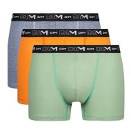 Lot de 3 Boxers Vert/Gris/Orange Homme Dim D6596 pas cher