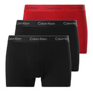 X3 Boxers Noir/Rouge Homme Calvin Klein Jeans Trunk 3 pas cher