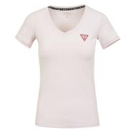 T-shirt Rose Pâle Femme Guess Mini Triangle pas cher