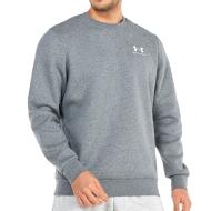 Sweat Gris Homme Under Armour Essential Fleece Crew pas cher