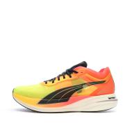 Chaussures de Running Jaune/Rose Homme Puma Deviate Nitro Elite Fireglow pas cher