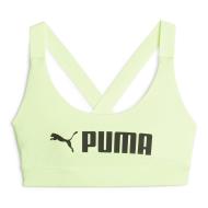 Brassière Verte Fluo Femme Puma Mid Impact pas cher