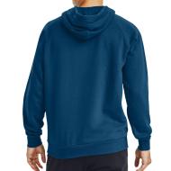 Sweat bleu homme Under Armour Rival Fleece Hoodie vue 2