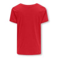 T-shirt Rouge Fille Kids ONLY Kogemma vue 2