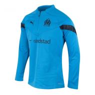 OM Sweat 1/2 Zip Bleu Ciel Homme Puma 2022/2023 pas cher