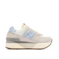 Baskets Compensé Beige/Bleu Femme New Balance 574 vue 2