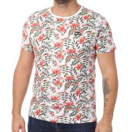 T-shirt Blanc/Rouge Homme Lee Cooper Oano